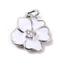 Rack Plating Brass Micro Pave Cubic Zirconia Charms&nbsp;KK-B054-04P