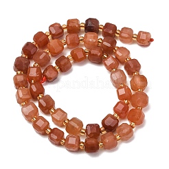 Natural Red Rabbit Hair Rutilated Quartz Beads Strands&nbsp;GG-CBAC972-A11-01