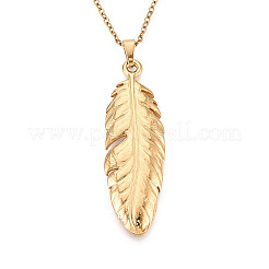 304 Stainless Steel Pendant Necklaces&nbsp;NJEW-T018-28G