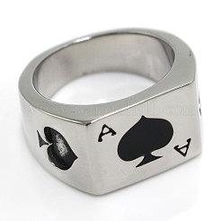 316L Surgical Stainless Steel Enamel Finger Rings for Men&nbsp;FS-WG9976A-05