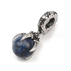 Dragon Claw 316 Surgical Stainless Steel & Round Natural Lapis Lazuli Pendant Decoration&nbsp;STAS-Z165-07AS-02