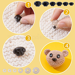 70 Bags 6 Styles Oval Resin Craft Nose&nbsp;DIY-GA0008-23A