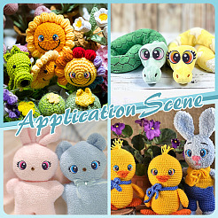 48 Pairs Wool Felt Eye Cabochons&nbsp;DIY-ME0002-14