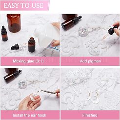 4Pcs 4 Style Eye & Sun & Moon Pendant Silicone Molds&nbsp;DIY-FG0002-91