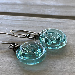 Resin & Alloy Dangle Earrings&nbsp;WG626EB-02