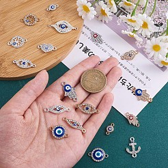 20Pcs Alloy Eye Charm Connector Assorted Evil Eye Connector Mixed Shape Eye Charm Pendant for Jewelry Necklace Bracelet Earring Making Crafts&nbsp;JX219A