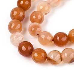 Natural Red Agate Beads Strands&nbsp;G-T139-8mm-89A-01