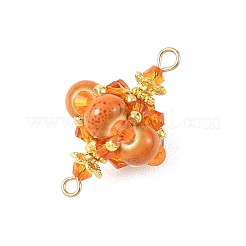 Handmade Porcelain & Glass & Seed Beads Links Connector Charms&nbsp;PALLOY-MZ01367-02