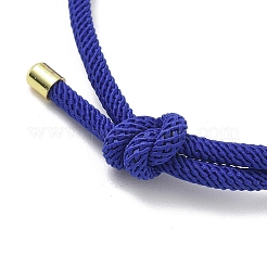 Adjustable Nylon Round Milan Cord Slider Bracelet Making&nbsp;FB-H001-01G-12