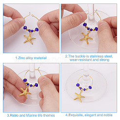 24Pcs 6 Styles Alloy Wine Glass Charms&nbsp;AJEW-GO00014