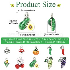 10Pcs 10 Styles Alloy Enamel Charms&nbsp;FIND-CJ0005-68