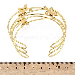 304 Stainless Steel Cuff Bangles&nbsp;BJEW-M082-02G
