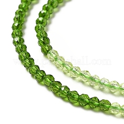 2 Colors Transparent Glass Beads Strands&nbsp;GLAA-G093-01M
