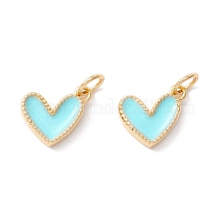 Rack Plating Brass Enamel Charms&nbsp;KK-D073-27G-03
