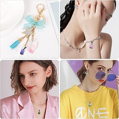 20Pcs 2 Styles Glass Bottle Pendants&nbsp;CRES-YW0002-63