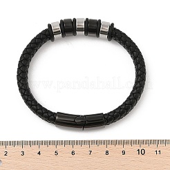 Braided Leather Cord Bracelets for Men&nbsp;BJEW-Z081-11EB-01