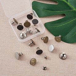 16sets 4 Styles Iron Button Pins for Jeans&nbsp;PALLOY-KS0001-07