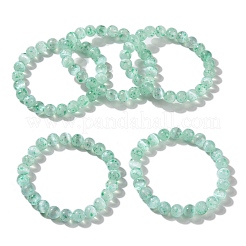 Dyed Natural Selenite Round Beaded Stretch Bracelet for Women&nbsp;BJEW-G697-02A