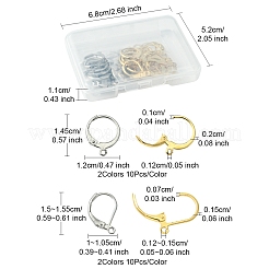 40Pcs 4 Styles 304 Stainless Steel Leverback Earring Findings&nbsp;STAS-FS0001-71