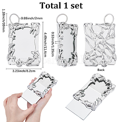 1 Set Plastic Photo Frame Keychain&nbsp;AJEW-SC0004-13