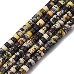 Natural Yellow Turquoise(Jasper) Beads Strands&nbsp;G-L624-I01-2x4mm