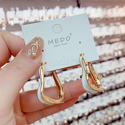 Brass Enamel Hoop Earrings&nbsp;FS-WG61EEE-01