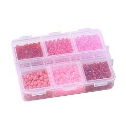 1404Pcs 6 Style 8/0 Glass Seed Round Beads&nbsp;SEED-FS0001-05
