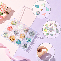 12 Colors Shell Chips Nail Art Decorations Accessories&nbsp;DIY-WH20002-669