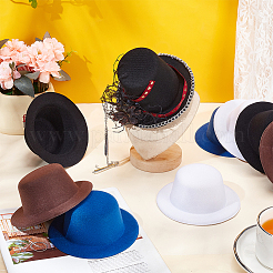 8Pcs 4 Colors Terry Fabric Mini Hat Fascinator Base&nbsp;AJEW-NB0005-99