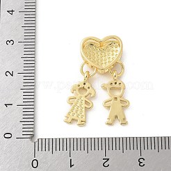 Brass Micro Pave Cubic Zirconia Pendants&nbsp;KK-P294-22G