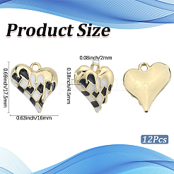 12Pcs Alloy Enamel Pendants&nbsp;ENAM-SC0006-59