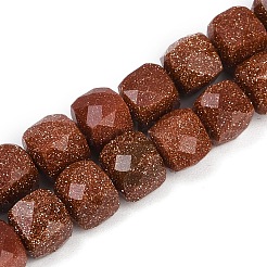 Synthetic Goldstone Beads Strands&nbsp;G-H078-C36-6mm
