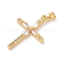 Brass Micro Pave Cubic Zirconia Pendants&nbsp;KK-A281-26E-G