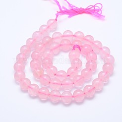 Pink Color Natural Madagascar Rose Quartz Beads Strands&nbsp;G-D653-6mm