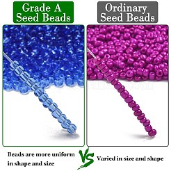FGB 8/0 Grade A Round Glass Seed Beads&nbsp;SEED-Q006-3mm-F13