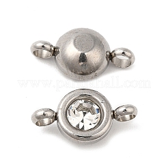 304 Stainless Steel Single Rhinestone Connector Charms&nbsp;STAS-E194-13P