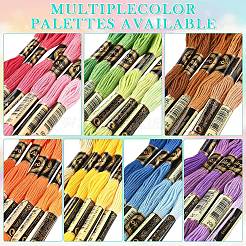 6Bundles 6 Colors Polyester Embroidery Floss&nbsp;OCOR-YW0001-24B