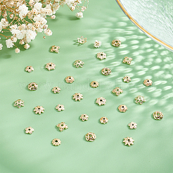 100Pcs 10 Style Brass Bead Caps&nbsp;FIND-PH0005-43