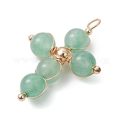 Natural Green Aventurine Pendants&nbsp;PALLOY-JF02885-01