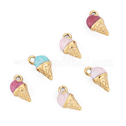 6Pcs 304 Stainless Steel Enamel Charms&nbsp;STAS-TA0006-42