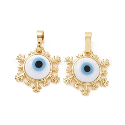 Handmade Evil Eye Lampwork Pendants&nbsp;ZIRC-F136-04G-02