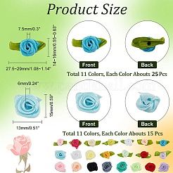 440Pcs 22 Style Polyester Rose Ornaments&nbsp;DIY-NB0008-25