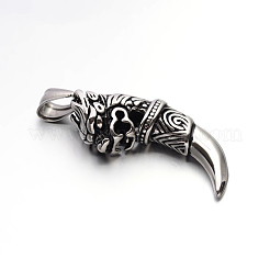 Vintage 304 Stainless Steel Dragon Tusk Big Pendants&nbsp;STAS-F011-36A