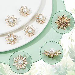 6Pcs 1-Hole Alloy Enamel Buttons&nbsp;FIND-GO0003-78