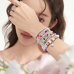 11Pcs Boho Seed Beads Stretch Bracelets Set&nbsp;JB737A