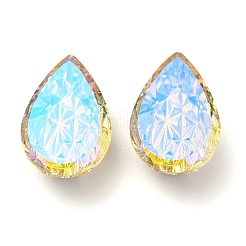 Embossed K9 Glass Rhinestone Cabochons&nbsp;RGLA-H008-01A