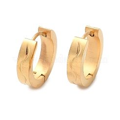 304 Stainless Steel Polishing Effect Hoop Earrings&nbsp;EJEW-M001-32G