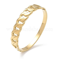 Braided 304 Stainless Steel Hinged Bangles for Women&nbsp;BJEW-Z178-10G