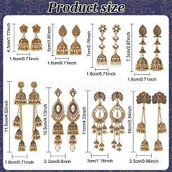 8 Pairs 8 Style Zinc Alloy Dangle Stud Earrings for Women&nbsp;EJEW-AN0003-16