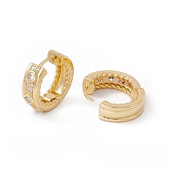 Clear Cubic Zircon Geometry Hoop Earrings&nbsp;EJEW-B014-05G